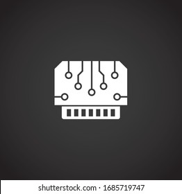 Curcuit related icon on background for graphic and web design. Creative illustration concept symbol for web or mobile app.