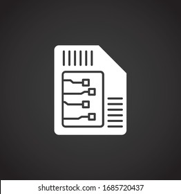 Curcuit related icon on background for graphic and web design. Creative illustration concept symbol for web or mobile app.