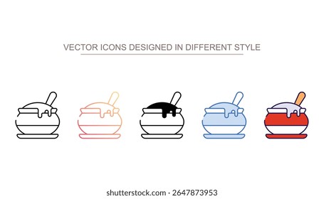 Curd Jar icon design with white background stock illustration