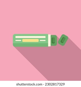 Cure drops icon flat vector. Sore remedy. Candy drop