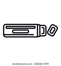 Cure drops icon outline vector. Sore remedy. Candy drop