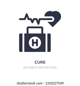 cure icon on white background. Simple element illustration from Medical concept. cure icon symbol design.