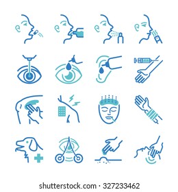 Cure icon set. Included the icons as medicine, treatment, remedy, solution, medical, terminology and more.