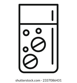Cure pills icon outline vector. Drug person. Medication disease
