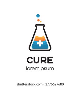 Cure Potion logo symbol or icon template design