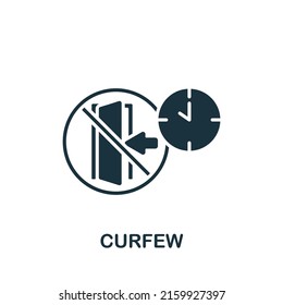 Curselsymbol. Monochrome einfache Quarantäne-Ikone für Vorlagen, Webdesign und Infografiken