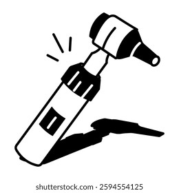 Curing light instrument icon in hand drawn style 

