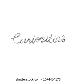 Curiosities icon, vector illustration design. Neon logo collection.