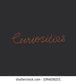 Curiosities icon, vector illustration design. Neon logo collection.