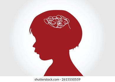 Curiosity of children's mind concept, vector illustration design background