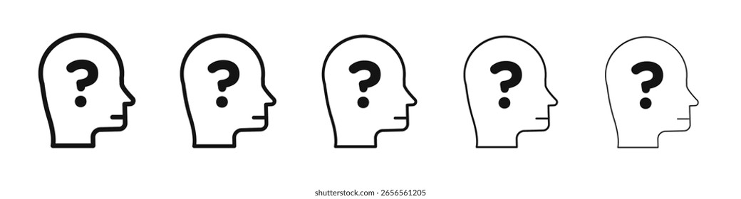Signo de Vector blanco y negro del icono de la curiosidad