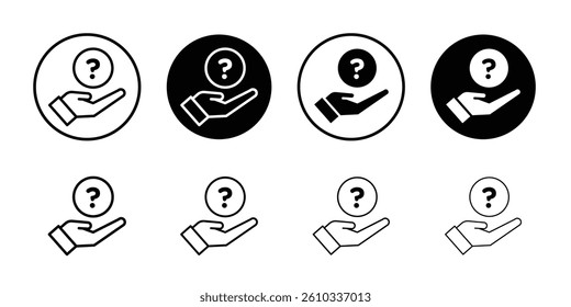 Curiosity icon Flat fill set collection