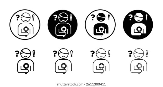 Curiosity icon Flat illustration sign