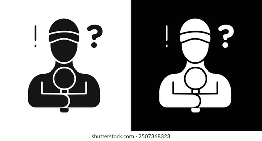 Curiosity icon flat line symbol set.