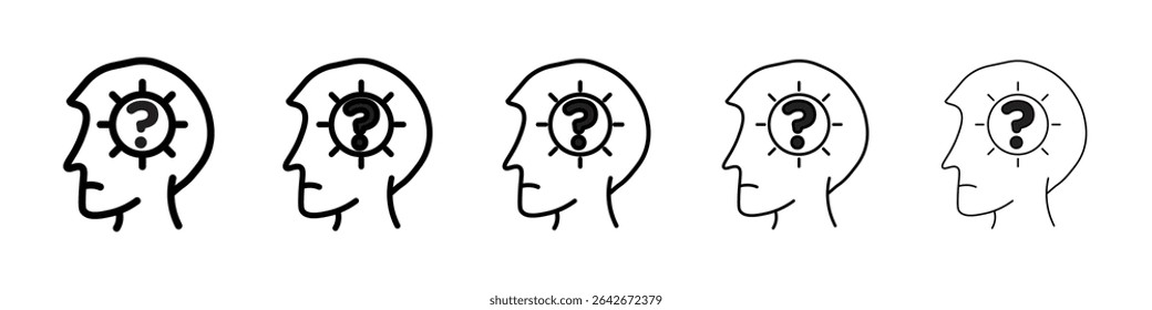 Curiosity icon isolated vector on white background set