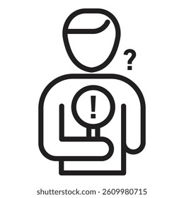 Curiosity icon Line Art Logo set