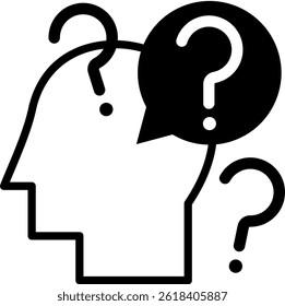 Curiosity Icon Mixed Vector Illustration