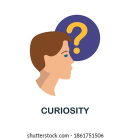 Curiosity icon. Simple element from personality collection. Creative Curiosity icon for web design, templates, infographics and more