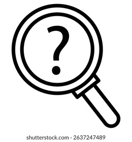 curiosity icon Simple thin line stroke