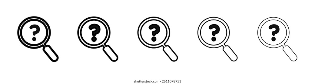 Curiosity icon Symbol mark in Outline style