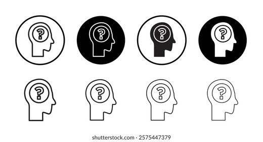 Curiosity icon Thin line art collection