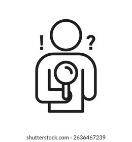 Curiosity icon Thin line illustration
