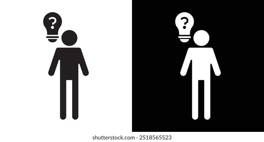 Curiosity icon Vector flat thin line illustration