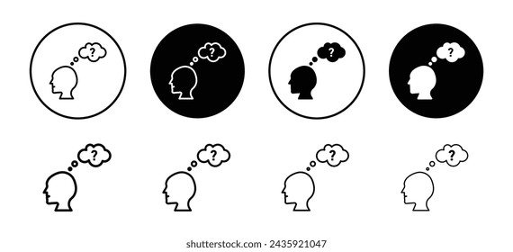 Curiosity icon vector set collection for web