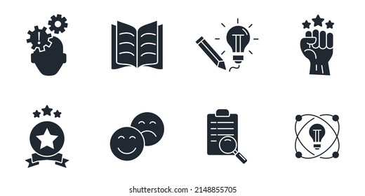 Curiosity Icons Set . Curiosity Pack Symbol Vector Elements For Infographic Web