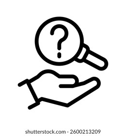 curiosity line icon illustration vector graphic. Simple element illustration vector graphic, suitable for app, websites, and presentations isolated on white background