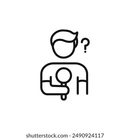 Curiosity logo sign vector outline