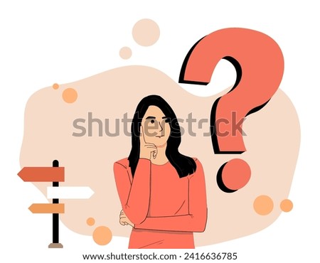 Curiosity people and asking questions concept illustration 