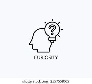 Curiosity Vector, Icon Or Logo Sign Symbol Illustration