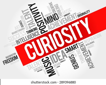 Curiosity word cloud, business concept