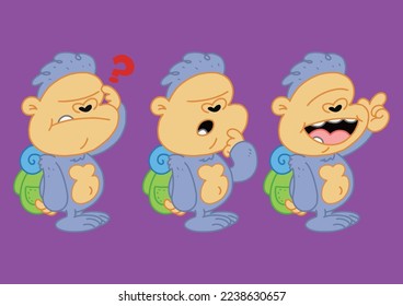 Curious Big Foot Cartoon Vector