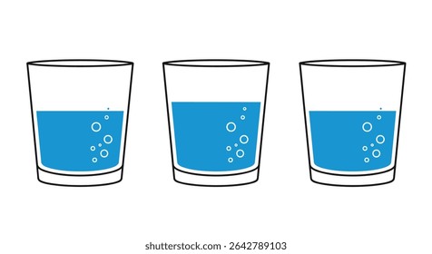 The Curious Case of Three Glasses Water Levels A Simple Visual Test