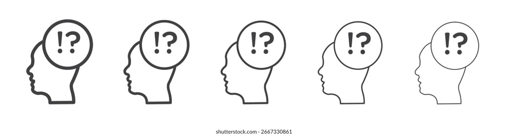 Diseño curioso del icono humano, logotipo, App, UI. Ilustración vectorial, EPS