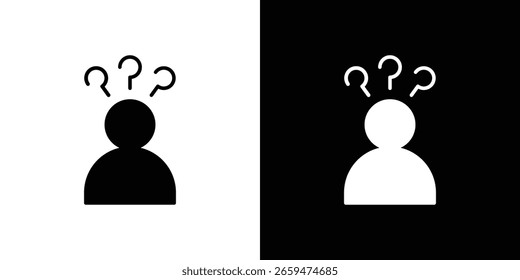 Curioso icono humano de glifo estilo diseño Vector pack