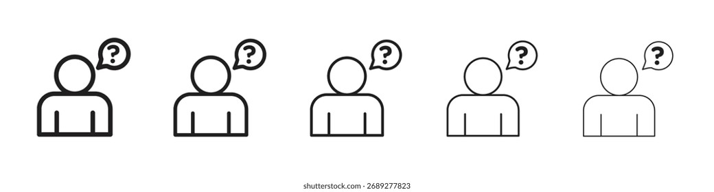 Icono humano curioso, ilustración del logotipo del Vector del esquema, pictograma lineal aislado