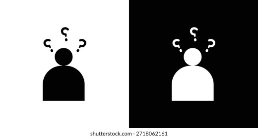 Curioso icono humano. Pictograma simple de alta calidad. Estilo sólido moderno
