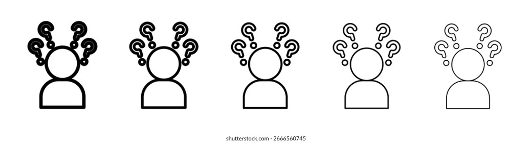 Curioso ícono humano en estilo Web. Ilustración vectorial. Eps10