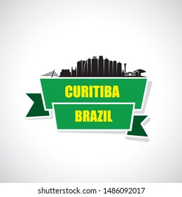 Curitiba skyline - Brazil - vector illustration