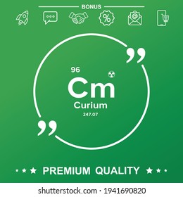 Curium  symbol with quote symbol.eps

