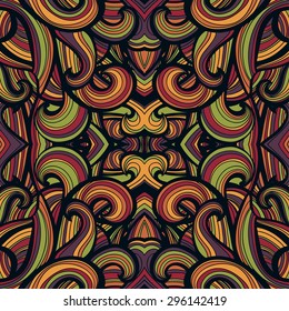 Curl abstract pattern with multicolored waves. Vector illustration. EPS