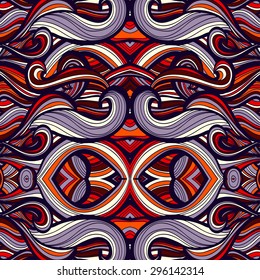Curl abstract patternwith multicolored waves. Vector illustration. EPS