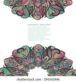 Curl abstract patternwith multicolored waves. Vector illustration. EPS