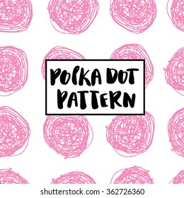 Curl abstract polka dot seamless pattern