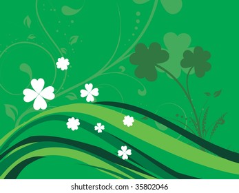 curl background with floral design