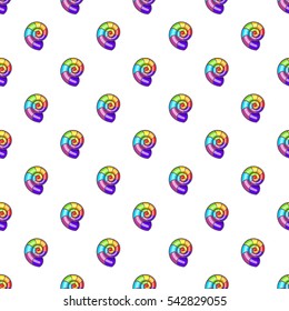 Curl in colours of LGBT pattern. Cartoon illustration of curl in colours of LGBT vector pattern for web
