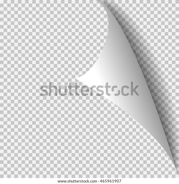 Curl Corner Paper Template Transparent Grid Stock Vector (Royalty Free